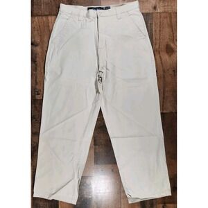 Vintage Anchor Blue Baggy Khaki Pants Mens 34x28 Beige Wide Leg